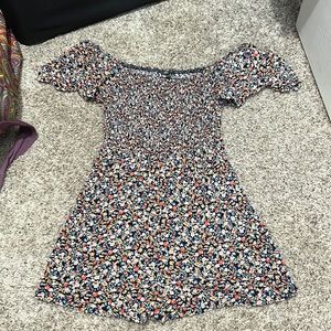 off the shoulder floral romper